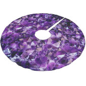 Paarse Amethyst Crystal Geode Pareltjes Kerstboom Rok (Gekanteld)