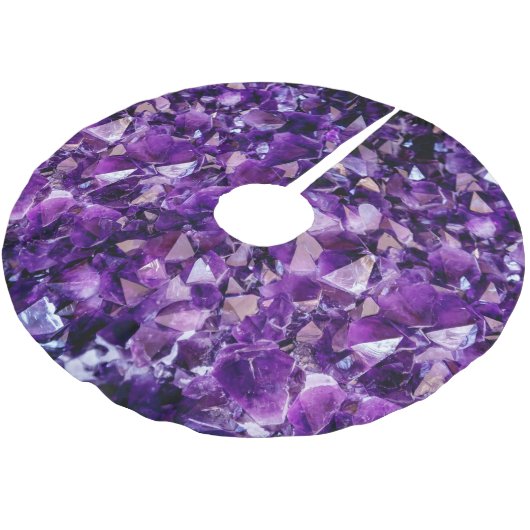 Paarse Amethyst Crystal Geode Pareltjes Kerstboom Rok (Gekanteld)