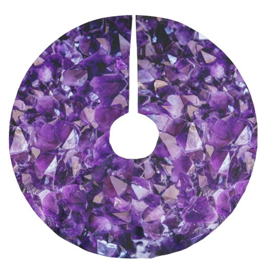 Paarse Amethyst Crystal Geode Pareltjes Kerstboom Rok (Voorkant)