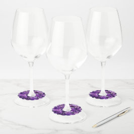 Paarse Amethyst Crystal Geode Pareltjes Labels van