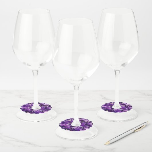 Paarse Amethyst Crystal Geode Pareltjes Labels van (Set)