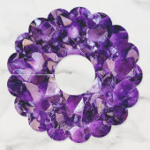 Paarse Amethyst Crystal Geode Pareltjes Labels van (Achterkant)