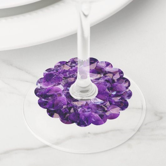 Paarse Amethyst Crystal Geode Pareltjes Labels van (Dichtbij)