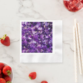 Paarse Amethyst Crystal Geode Pareltjes Papier Nap Servet