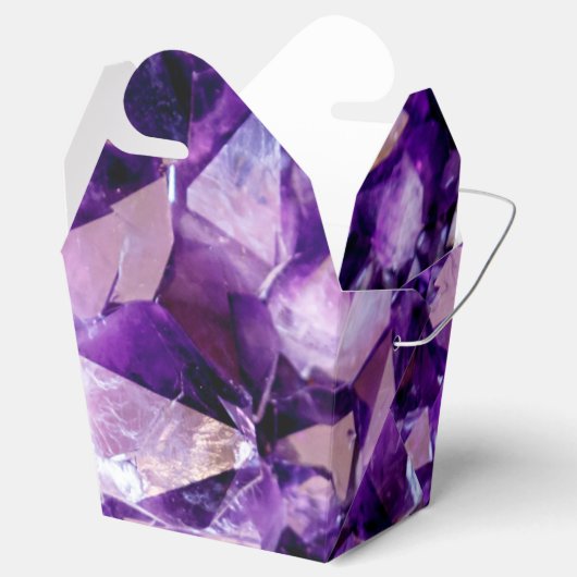 Paarse Amethyst Crystal Geode Pareltjes Party Favo Bedankdoosjes (Geopend)