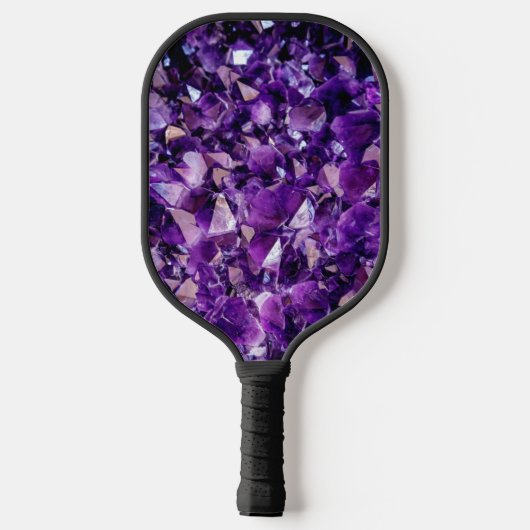 Paarse Amethyst Crystal Geode Pickle Ball Paddle (Achterkant)