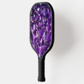 Paarse Amethyst Crystal Geode Pickle Ball Paddle (Links)