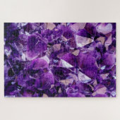Paarse Amethyst Crystal Pareltjes Expert Jigzaag P Legpuzzel (Horizontaal)