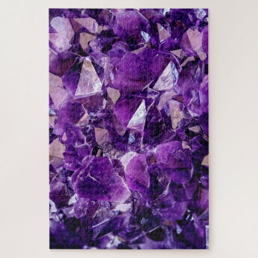 Paarse Amethyst Crystal Pareltjes Expert Jigzaag P Legpuzzel (Verticaal)