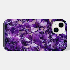 Paarse Amethyst Crystal Pareltjes IPhone Samsung H
