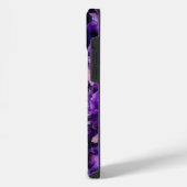 Paarse Amethyst Crystal Pareltjes IPhone Samsung H Hoesje (Linkerkant)