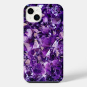 Paarse Amethyst Crystal Pareltjes IPhone Samsung H Hoesje (Achterkant)
