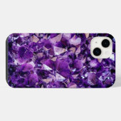 Paarse Amethyst Crystal Pareltjes IPhone Samsung H iPhone Hoesje (Achterkant horizontaal)