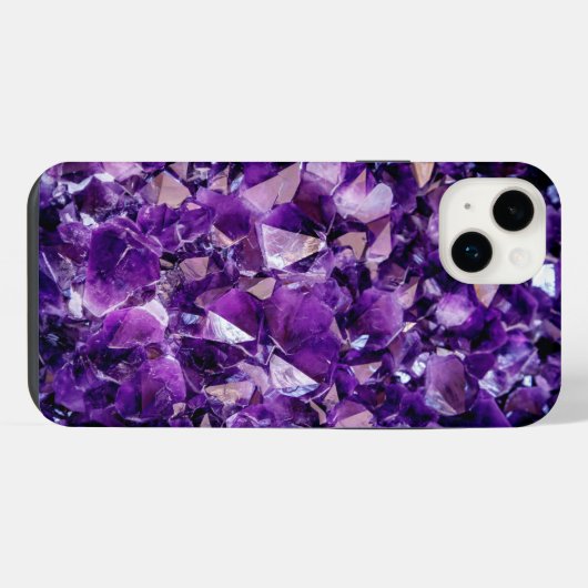 Paarse Amethyst Crystal Pareltjes IPhone Samsung H iPhone Hoesje (Achterkant horizontaal)
