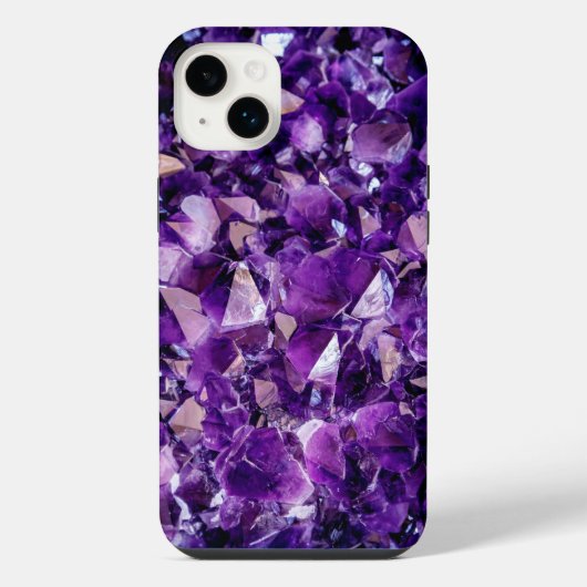 Paarse Amethyst Crystal Pareltjes IPhone Samsung H iPhone Hoesje (Achterkant)