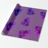 Paarse Amethyst Crystal Stone Paper Cadeaupapier (Uitgerold)