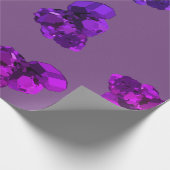 Paarse Amethyst Crystal Stone Paper Cadeaupapier (Hoek)