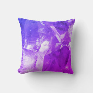 Paarse Amethyst Crystals ontwerpkussen Kussen