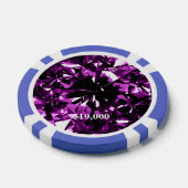 Paarse Amethyst Diamond Gem Stone Poker Chip (Enkel)