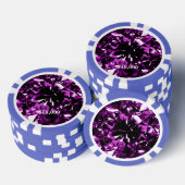 Paarse Amethyst Diamond Gem Stone Poker Chip (Opstapeling)