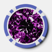 Paarse Amethyst Diamond Gem Stone Poker Chip (Achterkant)