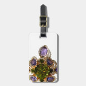 Paarse Amethyst Diamonds Bagagelabel (Voorkant verticaal)