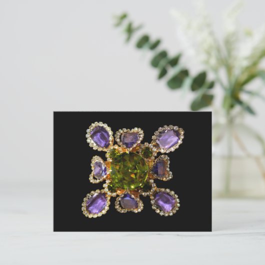 Paarse Amethyst Diamonds Briefkaart (Staand voorkant)