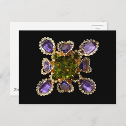 Paarse Amethyst Diamonds Briefkaart (Voorkant / Achterkant)