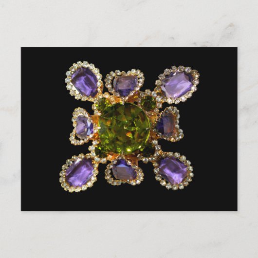 Paarse Amethyst Diamonds Briefkaart (Voorkant)