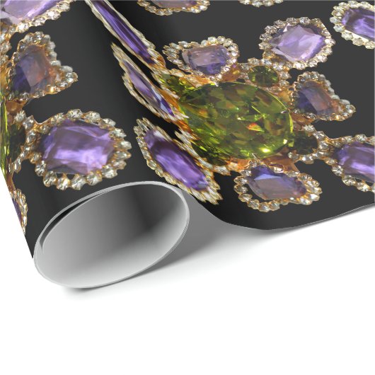 Paarse Amethyst Diamonds Cadeaupapier (Rol Hoek)