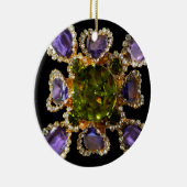 Paarse Amethyst Diamonds Keramisch Ornament (Rechts)