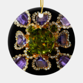 Paarse Amethyst Diamonds Keramisch Ornament