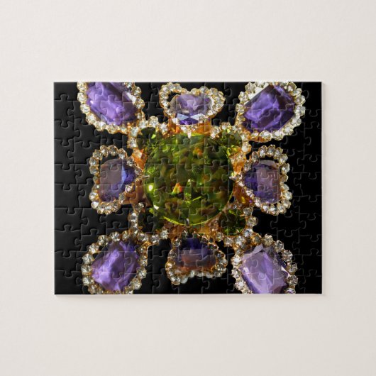 Paarse Amethyst Diamonds Legpuzzel (Horizontaal)