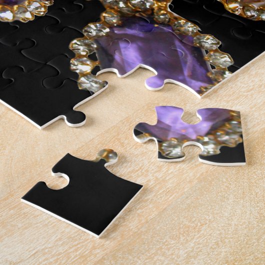 Paarse Amethyst Diamonds Legpuzzel (Zijkant)