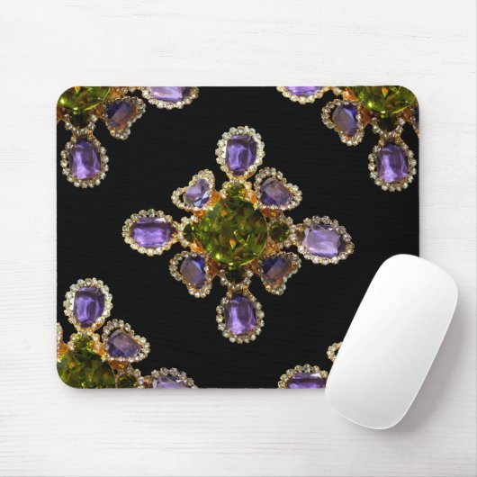 Paarse Amethyst Diamonds Muismat (Met muis)