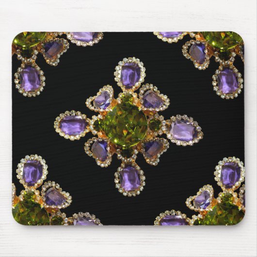 Paarse Amethyst Diamonds Muismat (Voorkant)