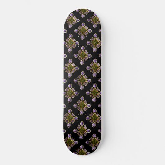 Paarse Amethyst Diamonds Persoonlijk Skateboard (Voorkant)