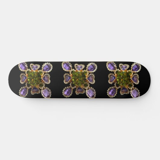 Paarse Amethyst Diamonds Persoonlijk Skateboard (Horizontaal)