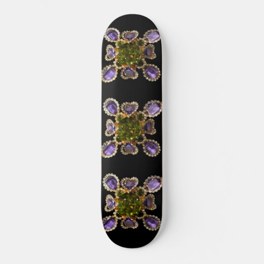 Paarse Amethyst Diamonds Persoonlijk Skateboard (Voorkant)