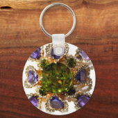 Paarse Amethyst Diamonds Sleutelhanger (Voorkant)