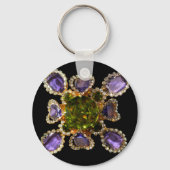Paarse Amethyst Diamonds Sleutelhanger (Voorkant)