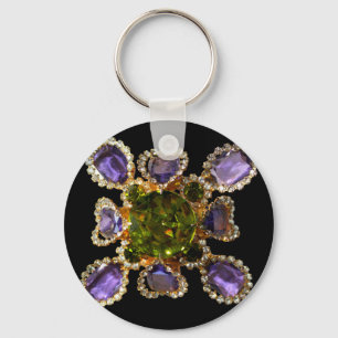 Paarse Amethyst Diamonds Sleutelhanger