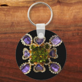 Paarse Amethyst Diamonds Sleutelhanger (Voorkant)
