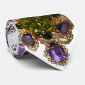 Paarse Amethyst Diamonds Stropdas (Opgerold)