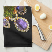 Paarse Amethyst Diamonds Theedoek (Quarter Fold)