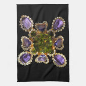 Paarse Amethyst Diamonds Theedoek (Verticaal)