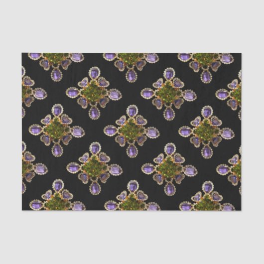 Paarse Amethyst Diamonds Tissuepapier (Voorkant)