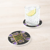 Paarse Amethyst Diamonds Zandsteen Onderzetter (Zijkant)