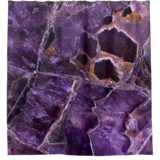 Paarse Amethyst Douchegordijn (Voorkant)