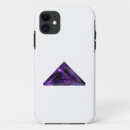 Paarse Amethyst-driehoek Gemstone Case-Mate iPhone Case (Achterkant)